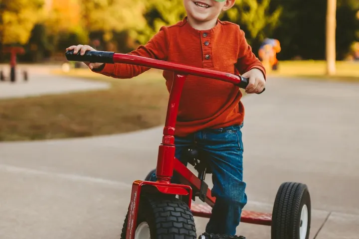 a person riding on the back of a motorcycle